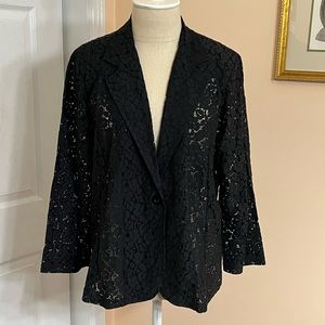 Erin London Black Lace Blazer Sz L